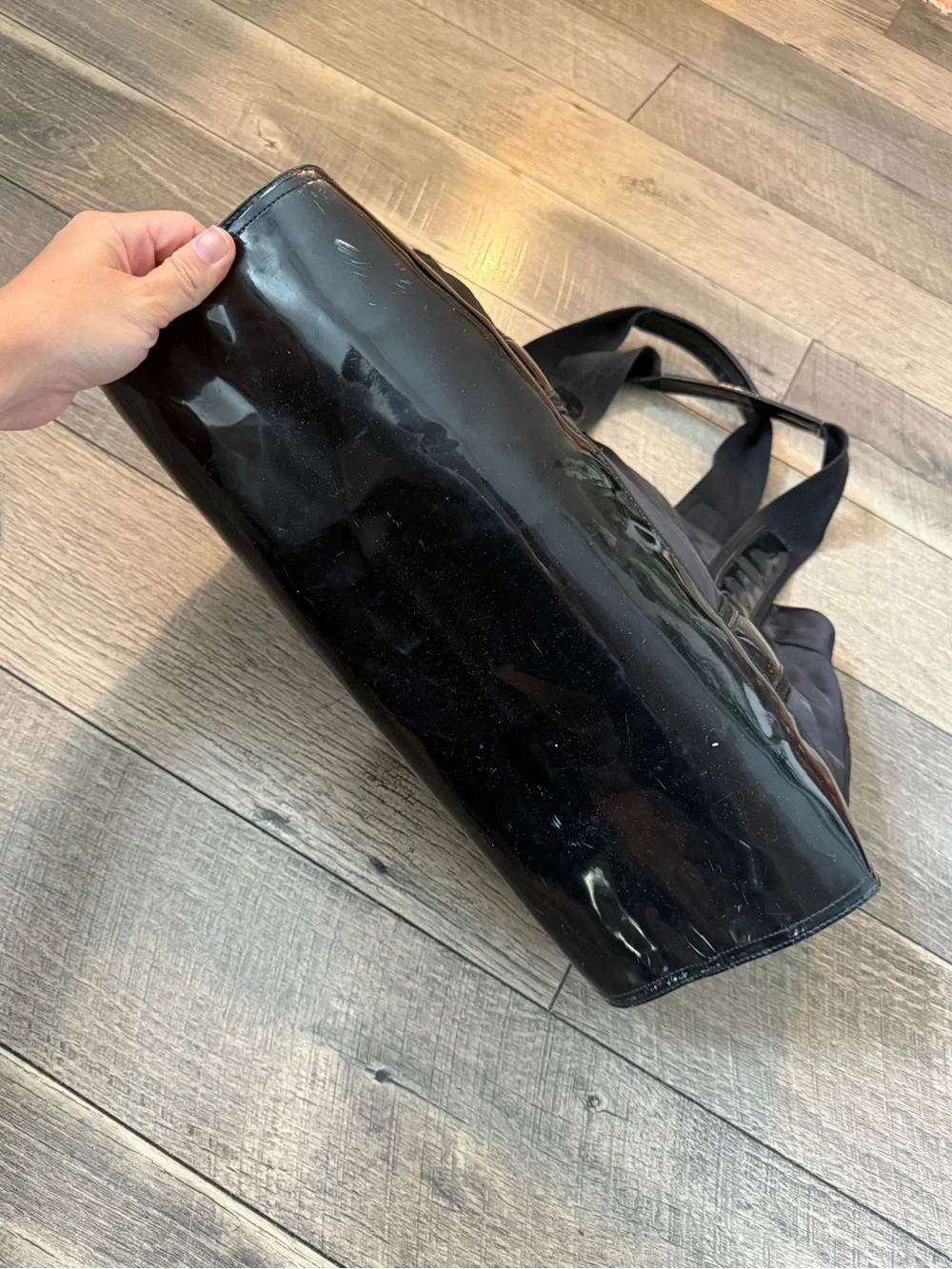 Tory Burch Black Nylon Logo Tote